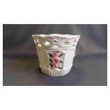 Vintage Bloom Rite Ceramic Openwork Planter Vase