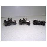 3 Die Cast Novelty Pencil Sharpeners - Antique