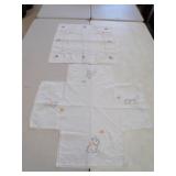 2 Vintage Embroidered Table Covers