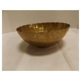 Vintage Mid-Century Solid Brass Scalloped
