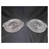 2 Vintage Anchor Hocking Waterford Waffle Clear
