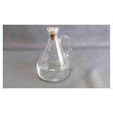 Vintage Clear Glass Erlenmeyer Flask Style Oil &