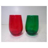 Red & Green Drinking Glasses