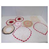 9 Hand Made Crocheted Doilies