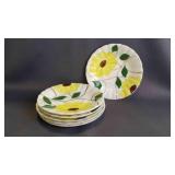 6 Vintage Blue Ridge Pottery Hand-Painted Plates