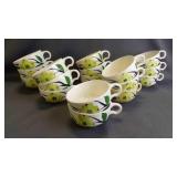 17 Vintage "Dixie Dogwood" Pattern Flat Tea Cups