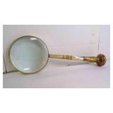 Vintage Brass & Mother-of-Pearl Magnifying Glass
