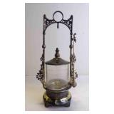 Beautiful Antique Victorian Pickle Castor w/Tong