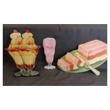 4 NOS Ice Cream Parlor Cardboard Display Signs