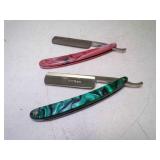 2 Modern Shave Ready Straight Razors - 1 Branded