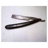 Antique Straight Razor Patriotic Design on Blade