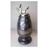 Vintage Dark Patina Soda Siphon Dispenser w/Lid