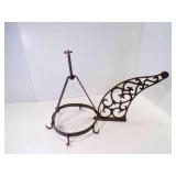 Antique Cast Iron Wall Mount Game Hanger Featuring