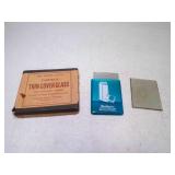 Box Thin Cover Glass for Lantern Slides & 2 Pocket