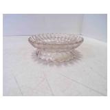 Vintage Clear Glass Oil Lamp Shade Ring Or Collar