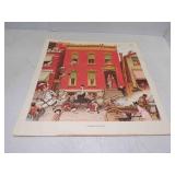 20" X 20" Norman Rockwell Print "The Street Was