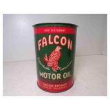 Vintage Falcon One US Quart Motor Oil Can from