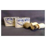 2 Vintage Ivory Badger Bristle Shaving Brushes & 2