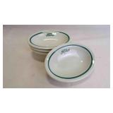 4 Vintage Restaurant-Ware Ceramic "Ford Logo" Dish