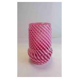 "Northwood" Cranberry Opalescent Swirl Glass Vase