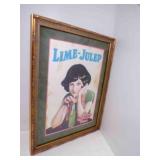Framed Vintage Lime-Julep Advertisement