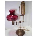 Antique Brass Gas Lamp Converted To Electric