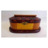 Vintage Multi-Toned Wood Trinket Box w/Latch