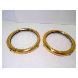 Pair NEW 1915-16 Brass Ford Model T Headlamp Rims