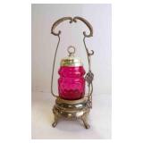 Beautiful Antique Victorian Pickle Castor w/Tong