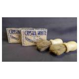 2 Vintage Ivory Badger Bristle Shaving Brushes & 2