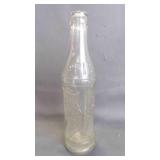 Vintage Clear Embossed Big Chief Glass Soda Bottle