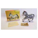 Vintage Jumping Zebra Lithograph Wind-Up Toy