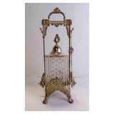 Beautiful Antique Victorian Pickle Castor w/Tong