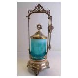 Beautiful Antique Victorian Pickle Castor w/Tong