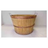 Vintage Wood Bushel Splint Basket - EMPTY