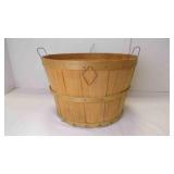 Vintage Wood Bushel Splint Basket - EMPTY