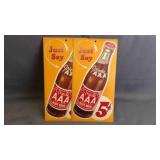 NOS Triple AAA Root Beer Cardboard Display Signs