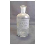 Antique "Acetic Acid" Apothecary Glass Bottle