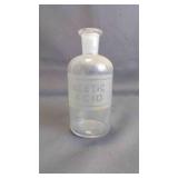 Antique "Acetic Acid" Apothecary Glass Bottle