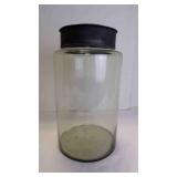 Vintage Glass Storage Apothecary Display Jar w/Lid