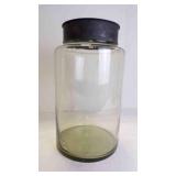 Vintage Glass Storage Apothecary Display Jar w/Lid