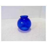 Vintage Cobalt Blue Glass Lamp Chimney Globe