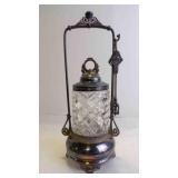Beautiful Antique Victorian Pickle Castor w/Tong