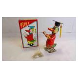 Vintage Dr. Duck Wind-Up Lithograph Tin Toy