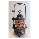 Beautiful Antique Victorian Pickle Castor w/Tong
