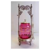 Beautiful Antique Victorian Pickle Castor w/Tong