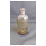 Antique Tincture Guaiacum Apothecary Glass Bottle