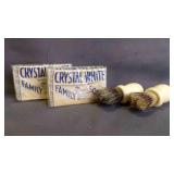 2 Vintage Ivory Badger Bristle Shaving Brushes & 2