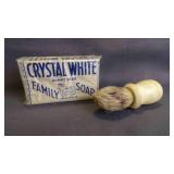 1 Vintage Ivory Badger Bristle Shaving Brushes & 1