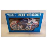 Vintage Police on Motorcycle Lithograph Tin Toy
